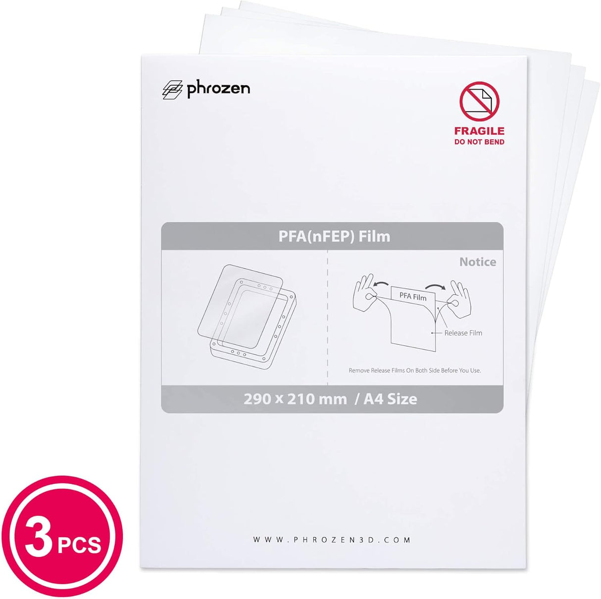 Phrozen PFA (nFEP) Film - A4 / 210 x 290mm (3pcs / Set) + Revopoint Range 3D Scanner Large Format Scanner Bundle
