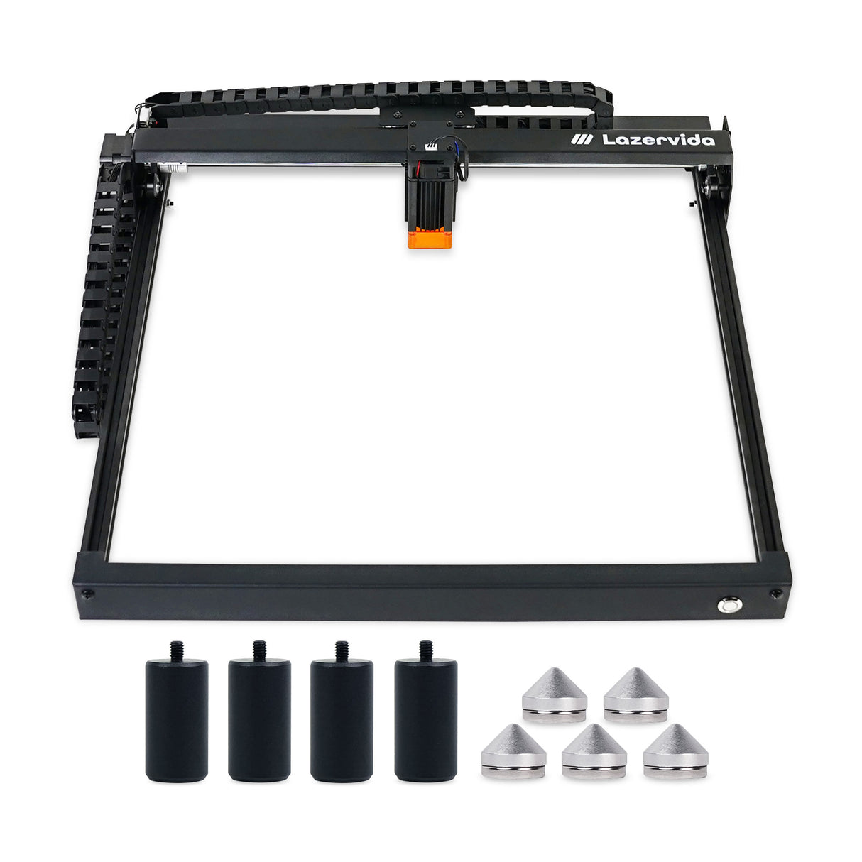 Lazervida 10W Laser Cutter & Engraver with Cone Spacer, Stand Add-on