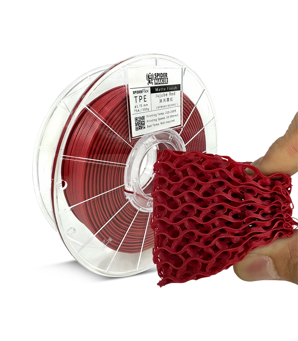 SpiderFlex Flexible TPE 3D Printer Filament