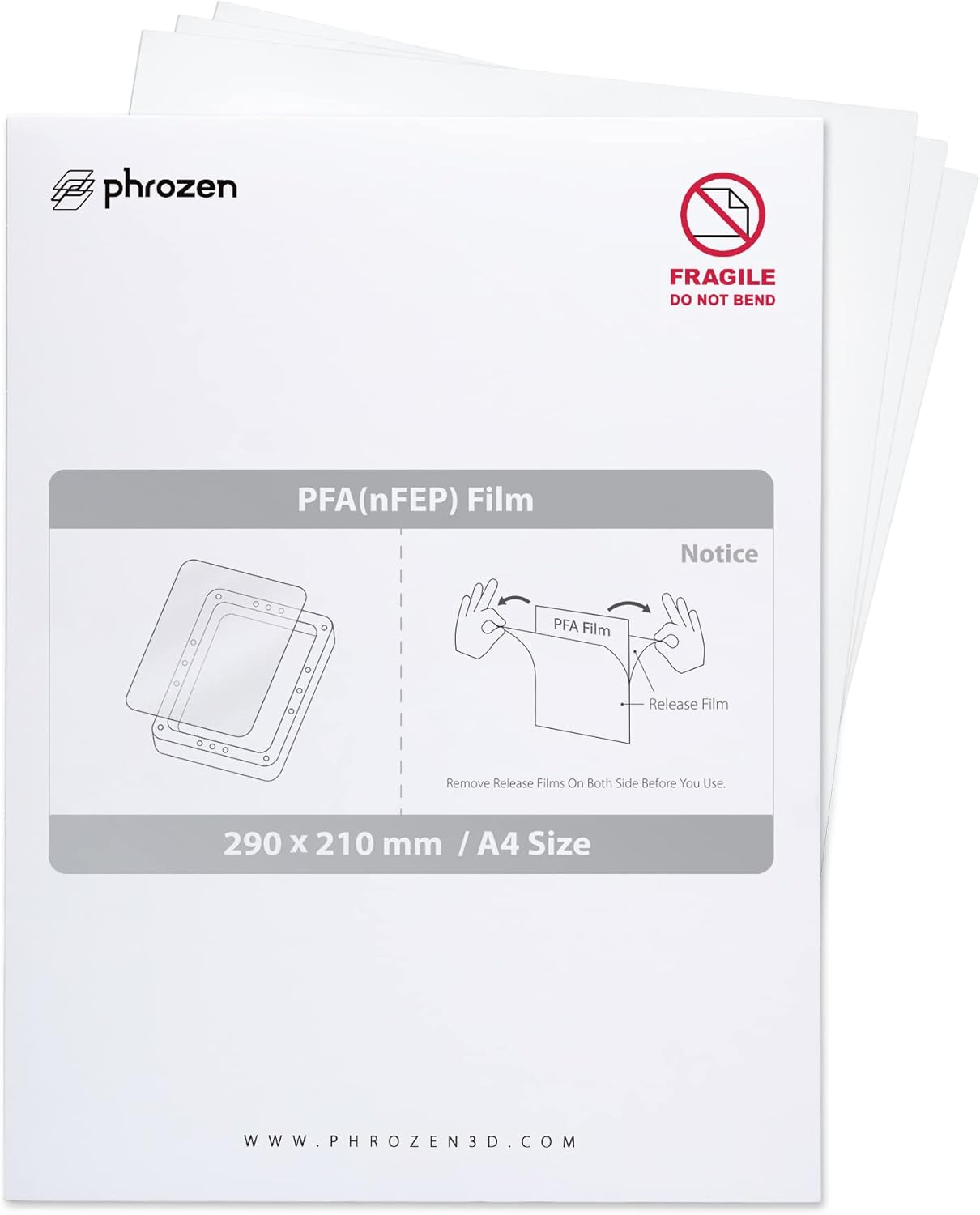 Phrozen PFA (nFEP) Film - A4 / 210 x 290mm (3pcs / Set) + Revopoint Range 3D Scanner Large Format Scanner Bundle