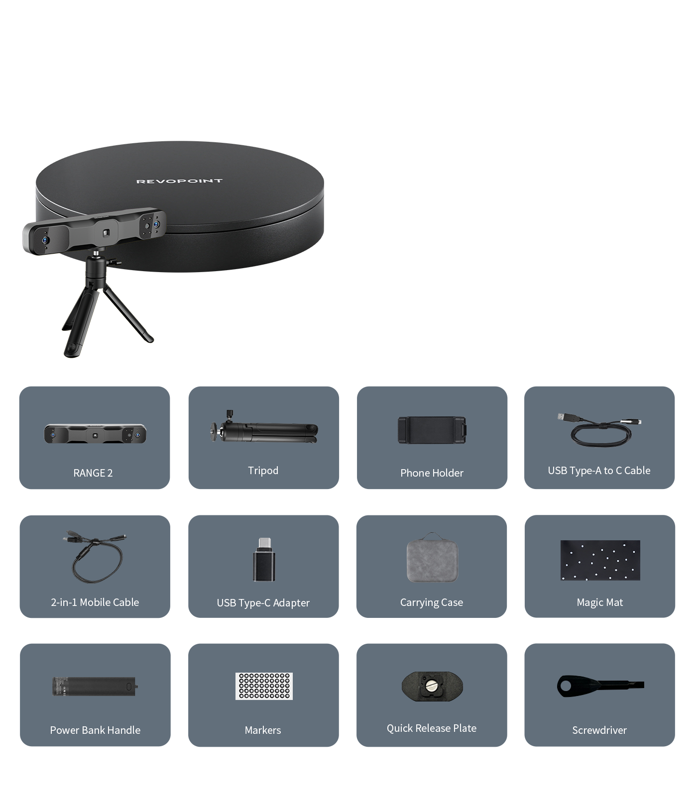 Revopoint Range 2 Premium Turntable Package