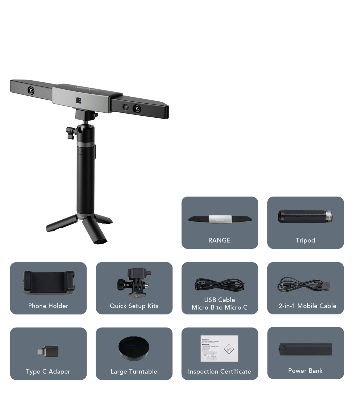 Revopoint RANGE 3D Scanner Premium Package – Phrozen US Revopoint RANGE 3D Scanner Premium Package – Phrozen US