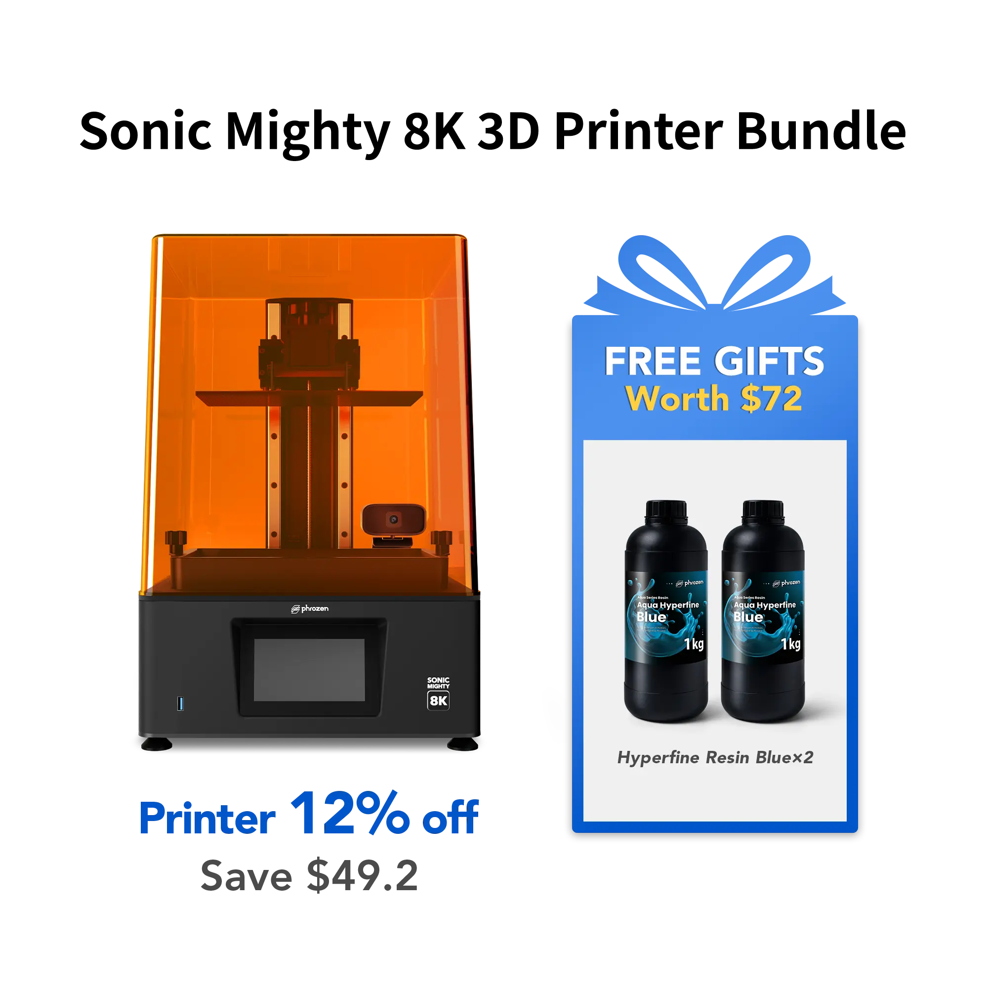 Sonic Mighty 8K 3D Printer Bundle
