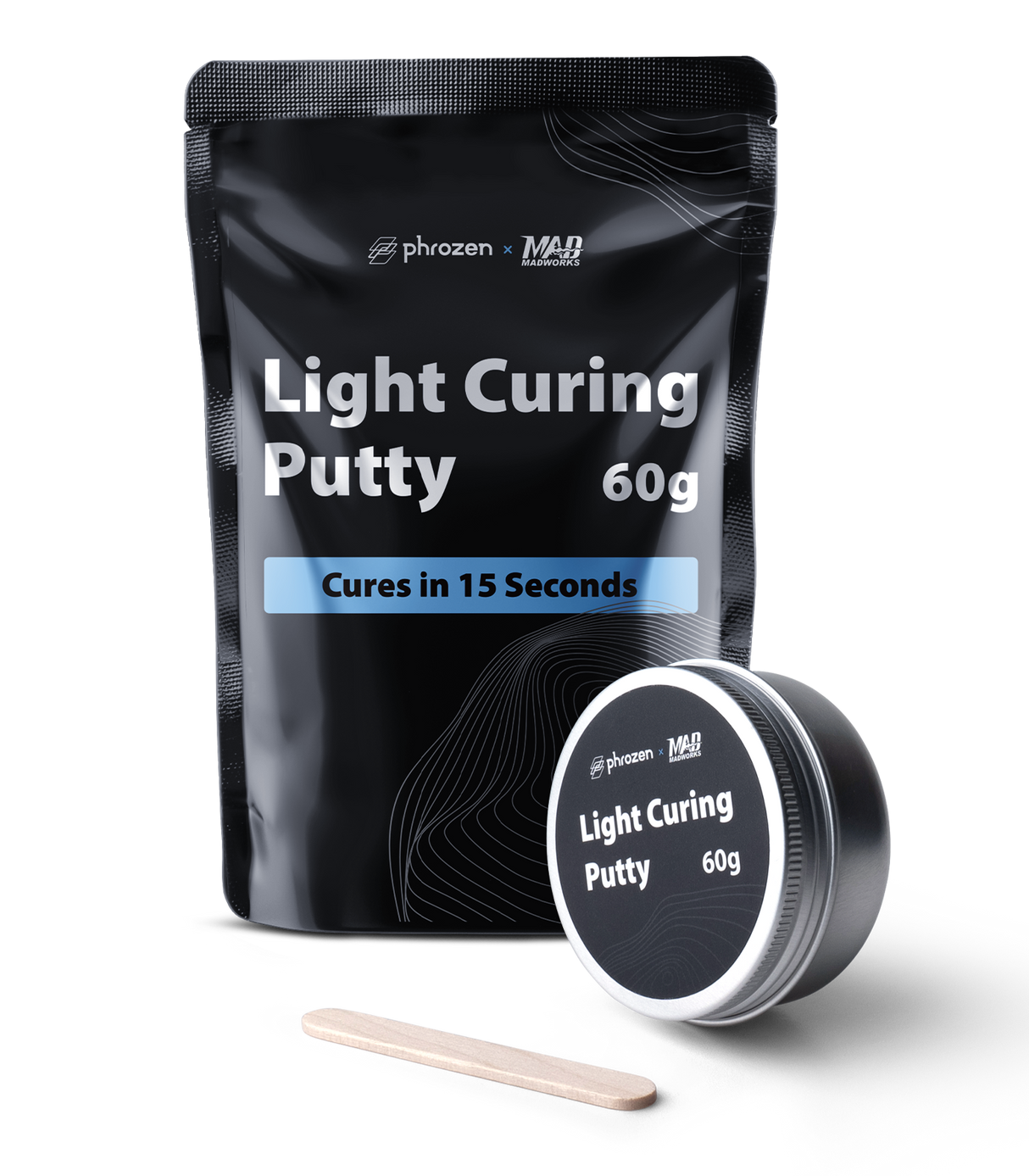 A package of light curing putty by Phrozen